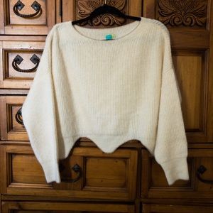 Farm Rio + Anthro Sweater with metallic tipping